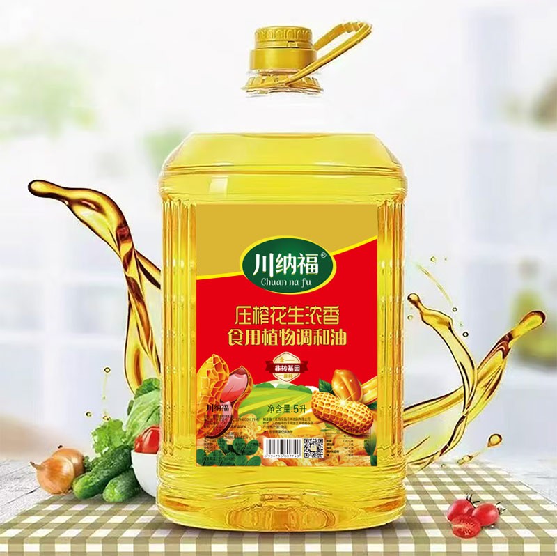 川纳福 压榨花生浓香食用植物调和油 5L