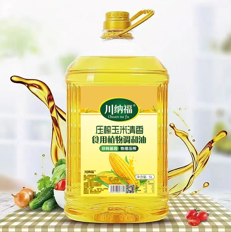 川纳福 压榨玉米清香 食用植物调和油 5L